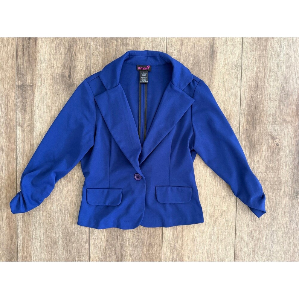 Royal blue fitted blazer size small